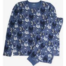 Organic Fabric Pyjamas Polarn O. Pyret Nordic Adult Pyjamas Blue x