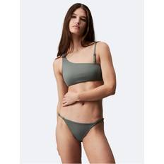 Calvin Klein Women Swimsuits Calvin Klein Women's Micro Belt Bikini Top Green