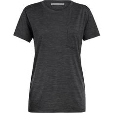 Icebreaker Ravyn SS Pocket Crewe Top Women Jet Heather