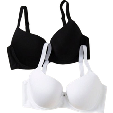 Multifärgade BH:ar Shein Plus 2pcs Solid Underwire Push Up Bra
