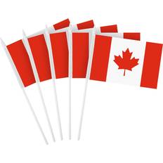 Plastic Flags G128 Pack Handheld Canada Canadian Stick Country