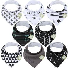 GOTS (Global Organic Textile Standard) Accessories Keababies Bandana Bibs Baby Boss 8 Pack