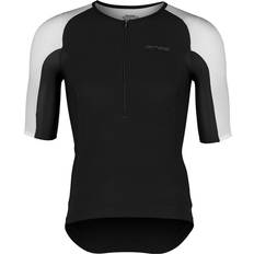 Negro Camisetas de compresión Orca Maillot Athlex manga corta negro blanco Black