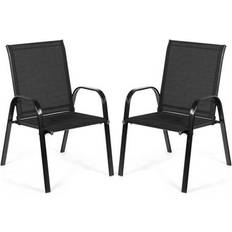 Costway 2 Pcs Garden Dining Chair