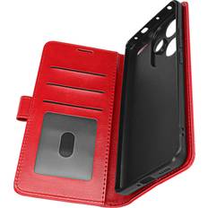 Avizar Etui pour Xiaomi Redmi Note 13 Pro Plus Porte-carte Support Vidéo Rouge