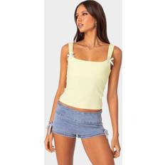 Yellow Tank Tops Edikted Lola Ribbed Tank Top