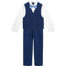 Tommy Hilfiger Suits Children's Clothing Tommy Hilfiger Boys' 4-Piece Formal Suit Vest Set, Includes Shirt, Dress Pants, Vest & Tie, Grecian Blue