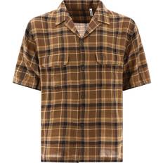 Rayon Hemden KAPTAIN SUNSHINE Brown Open Collar Shirt