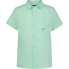 Under Armour Boy's Drift Tide UPF Button-Up Short Sleeve Shirt - Aqua Foam/Steel