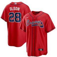 Game Jerseys Nike Men's Matt Olson Red Atlanta Braves Alternate Replica Player Jersey