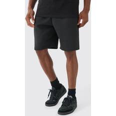 Golf - Musta Shortsit boohooMAN Relaxed Scuba Short - Black