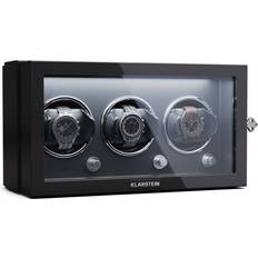 Halpa Kellojen Kääntäjät Klarstein Uhrenbeweger watch winder schaukasten 3 uhrenbox leiser motor 4 modi led schwarz