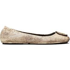 Slip-On - Women Ballerinas Tory Burch Minnie Travel Ballet - Cream Roccia