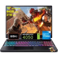 Acer 64 GB Laptops Acer Predator Helios Neo 16 Gaming Laptop 16/in WUXGA IPS 165Hz 13th Gen Intel 14-Core i5-13500HX (Beats i7-12700H) 64GB RAM 2TB SSD GeForce RTX 4050 6GB RGB Backlit USB-C Win11 Black + HDMI Cable