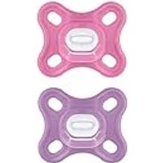 Mam Ciucci & Giochi da Dentizione Mam 2er-Pack Schnuller Comfort Silikon 0-3M pink lila