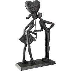 Casablanca Moderne Design Sculpture Couple With Heart Balloon and Saying Charm Love Brown Prydnadsfigur 22.5cm