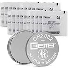 CR2032 batteri 3 V litiumbatteri Li-MnO2 knappbatteri 2032 batteri DL2032, ECR2032, LM2032 kompatibel med nyckelring, bilfjärrkontroll, glukosskärm, fjärrkontroll 20