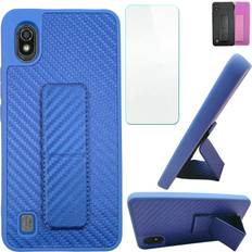 Aroepurt Boost Mobile Bounce 4G Case Compatible with Boost Bounce 4G Phone Case SL201D Case Cover [with Tempered Glass Screen Protector][Removable Adhesive Magnetic Bracket] Blue