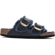 Birkenstock Arizona Big Buckle Shearling Oiled Leather - Midnight Blue