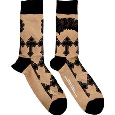 Beige - Unisex Underwear ROCK OFF Tupac Cross Logo Ankle Socks
