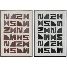 Brugskunst Home ESPRIT Brun Abstrakt Billede