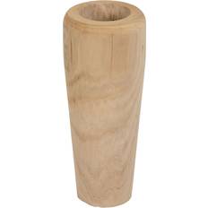 Wood Vases BigBuy Home Natural Paolownia wood Vase 20cm