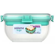 Sistema To-Go 1.63L Salad & Sandwich Plastic Storage Food Container