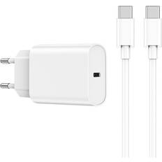 WIWU PD 20W USB-C Oplader m/USB-C Kabel USB-C Hvid