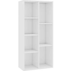 Truciolato Scaffali vidaXL Libreria Bianco Lucido 50x25x106 cm Legno Multistrato Scaffale per libri