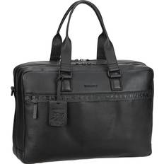 Herren - Leder Laptoptaschen Burkely Aktentasche Minimal Mason 1000801 Laptoptaschen Schwarz Herren