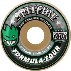 Wheels Spitfire Formula Four White/Green Conical 101D Skateboard Wheels Set of 4 54