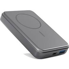 Epico Mag PowerBank i aluminium 10.000 mAh 20 W MagSafe Kompatibel Grå