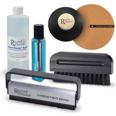 Record Cleaners Record Record Doctor 5-in-1 Vinyl Record Cleaning Kit with 12" Cork Turntable Slipmat Black