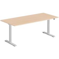 Aluminium Skrivebord Ergoff Ekoflex Oak/Aluminum Gray Skrivebord 80x180cm