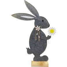 Weiß Osterdekorationen Trendline Bunny Felt Gray Osterdekoration 52cm