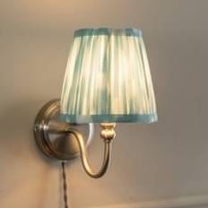 Blue Wall Lamps ValueLights Plug In Brushed Chrome Wall light