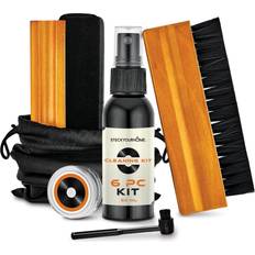 Record Cleaners Stock Your Home 6 Piece Vinyl Record Cleaning Kit, Includes Vinyl Cleaner Spray, Anti-Static & Velvet Vinyl Record Brush, Needle Cleaning Gel & Brush, and Drawstring Duster Bag