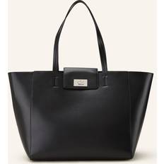 Faux Leather Totes & Shopping Bags Calvin Klein Ck Push Medium Shopper Black, Black, Women