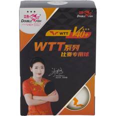 Table Tennis Double Fish Wtt V40+ 6 Pcs Unisex Tenis De Mesa Blanco