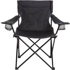 Festivalstol sort med kopholder