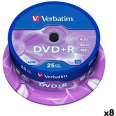 4.7 GB Optisk lagring Verbatim DVD R 4,7 GB 16x 8 Units