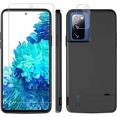 for Samsung Galaxy S20 FE Battery Case with Stand,5000mAh Slim Portable Rechargeable Extended Battery Chargers Power Bank Galaxy s20FE 5g Charging case 6.2" with Screen Protector Camera Protectors