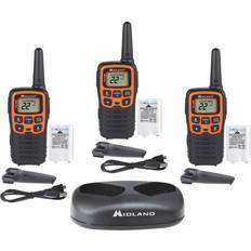 Midland X-TALKER T51X3VP3 Walkie Talkie Three Pack 22 Radio Channels 22 FRS Upto 147840 ft 38 Total Privacy Codes Hands-free Black, Orange