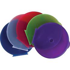 Optical Storage Staples Jewel Cases for CD/DVD, Assorted Poly 34385
