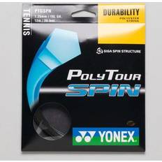 Yonex Tennis Strings Yonex POLYTOUR Spin 16L 1.25 Tennis String Packages Black