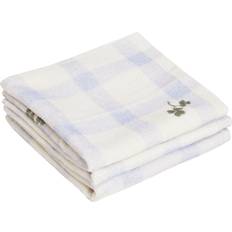 Blåa Badlakan på rea Garbo&Friends Gingham Sorrel Blue Tvättlappar 3-Pack 30x30 cm Badlakan Blå