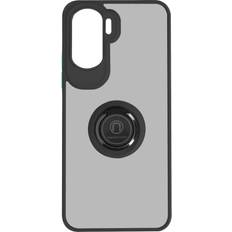 Accessoires de téléphones portables Avizar Coque pour Honor 90 Lite Bi-matière Bague Métallique Support Vidéo Noir