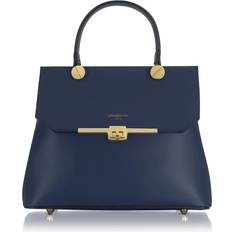 Le Parmentier Atlanta Top Handle Satchel Bag - Blue