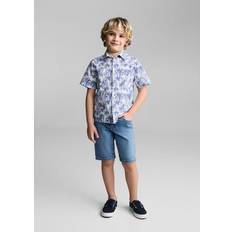 Mädchen Hemden Mango Palm print shirt china blue Kids KIDS China Blue