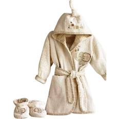 L Dressing Gowns Children's Clothing Natures Purest Sleepy Safari Bathrobe & Slippers - Beige